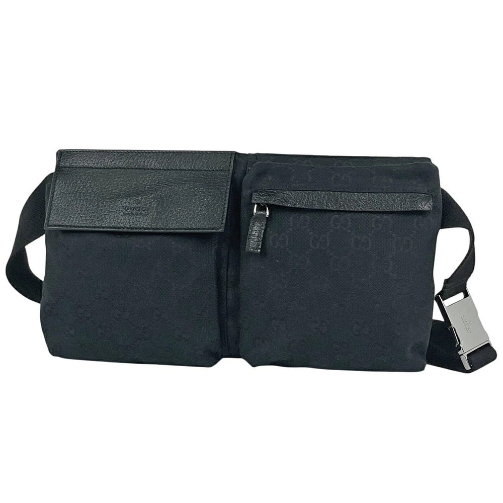 Gucci GG waist bag Pouch Clutch body canvas black